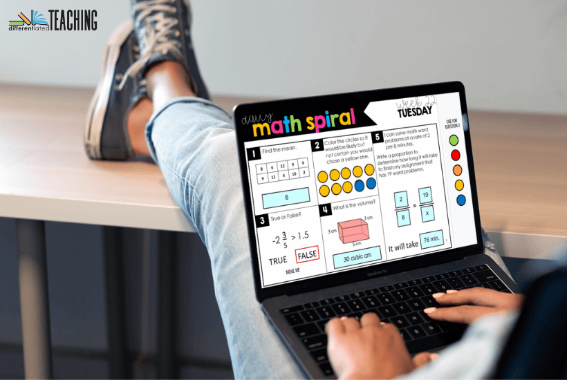 digital math spiral review forms