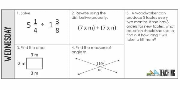 a peek inside the 7th grade math spiral review