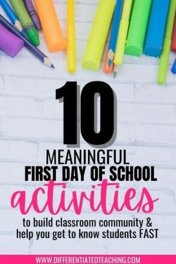 10 First Week of School Activities & Lesson Ideas to Build ...