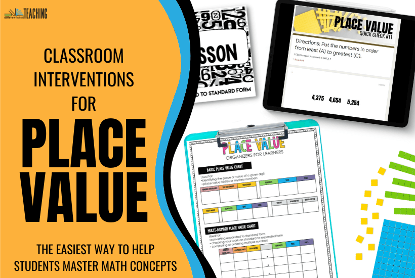 Place Value Intervention Lessons: Guided Practice to Mastery 1 Easy Interventions for Place Value place value intervention,place value lessons,intervention for place value