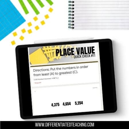 Digital Place Value Formative Assessment
