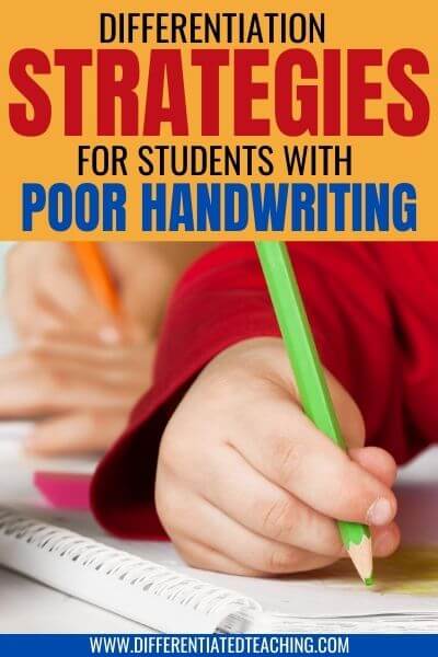 differentiation strategies for handwriting struggle with Handwriting