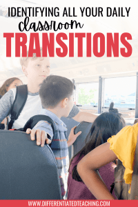 what are transitions in the school day