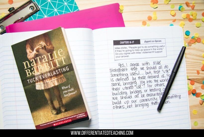 Tuck Everlasting Book Unit books for 5th graders, 5th grade books, chapter books for 5th graders