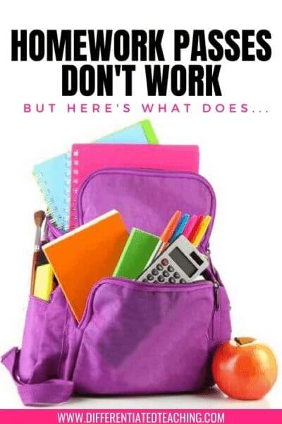 Why I stopped giving homework passes & my students loved it! 7 Homework Passes homework passes