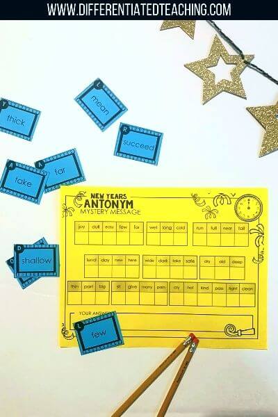 January Back to School Ideas: Lesson Activities & Tips for welcoming Students back from Break 9 New Year Mystery Message Literacy Center