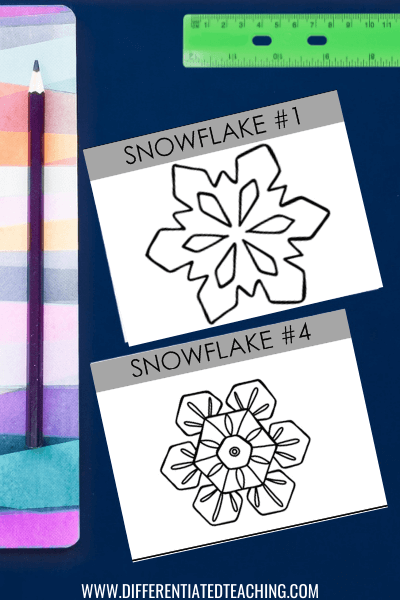 measuring paper snowflakes