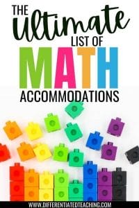 math accommodations