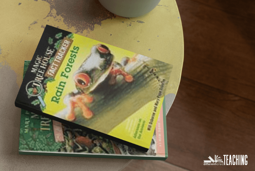Rainforest Theme chapter books for April teaching 
