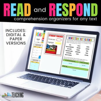 Read Respond graphic organizers for reading, graphic organizers for reading comprehension, graphic organizer definition, reading comprehension organizer, reading comprehension graphic organizers