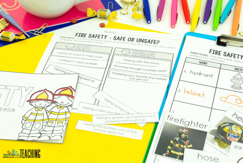 October Teaching ideas for fire safety week - October Sub Plans for 1st Grade