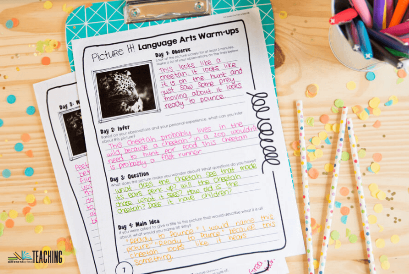 Picture Comprehension teach main idea