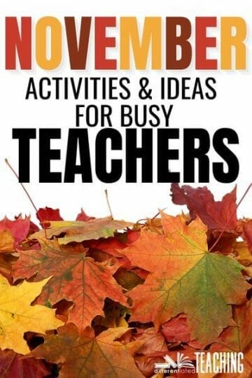 November activities and resources for the classroom
