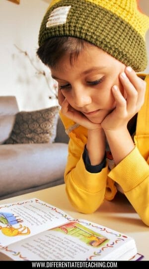 Unleash the Unique Power of the Reader's Notebook 3 kid reading before journaling in readers notebook reader's notebook, Reading notebooks