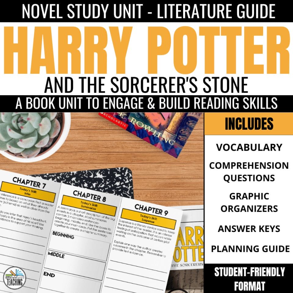 Harry Potter And The Sorcerers Stone Novel Study: Lesson Plans, Resources,