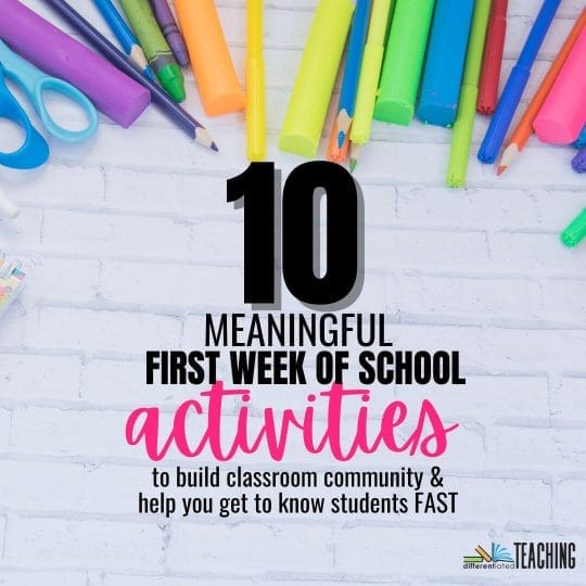 10 First Week of School Activities & Lesson Ideas to Build Community