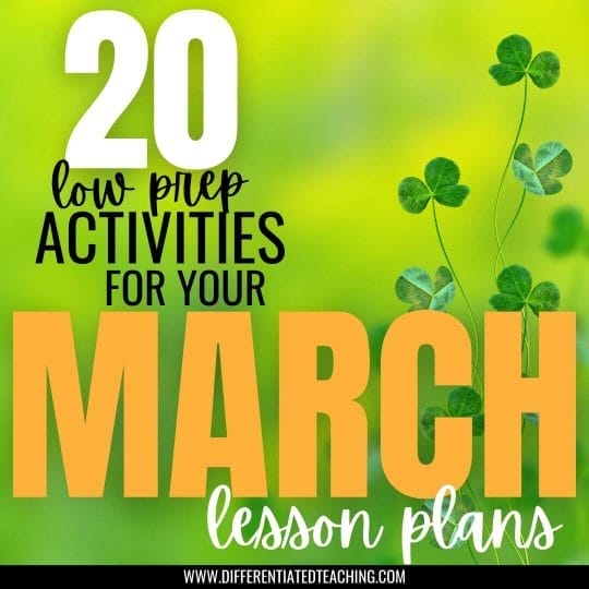 20+ Fun March Activities for Elementary Students