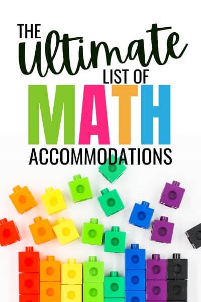 math accommodations list
