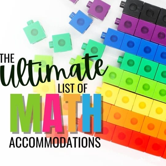Math Accommodations list