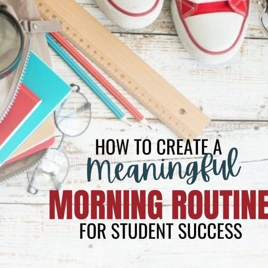 meaningful classroom morning routine