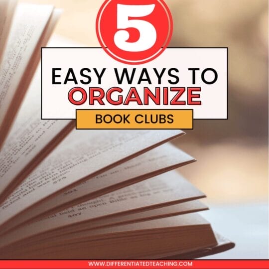 Easy Novel Study Organization Ideas for Classroom Book Clubs