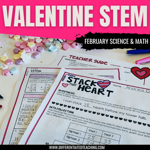 Valentine February STEM Challenge - Conversation Heart STEM