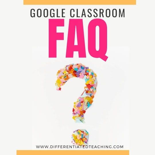 google classroom FAQ