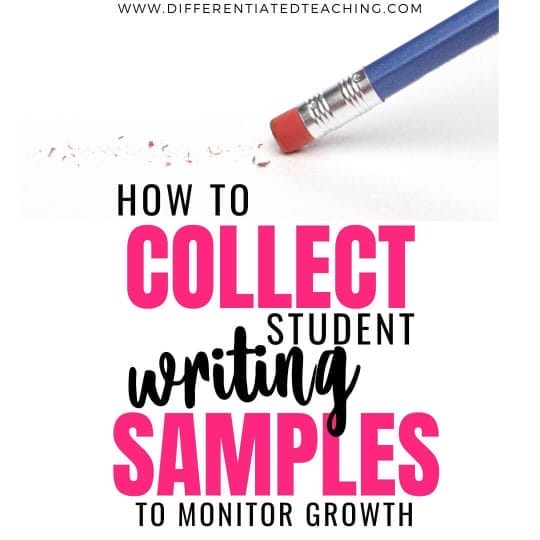 how to collect student writing samples