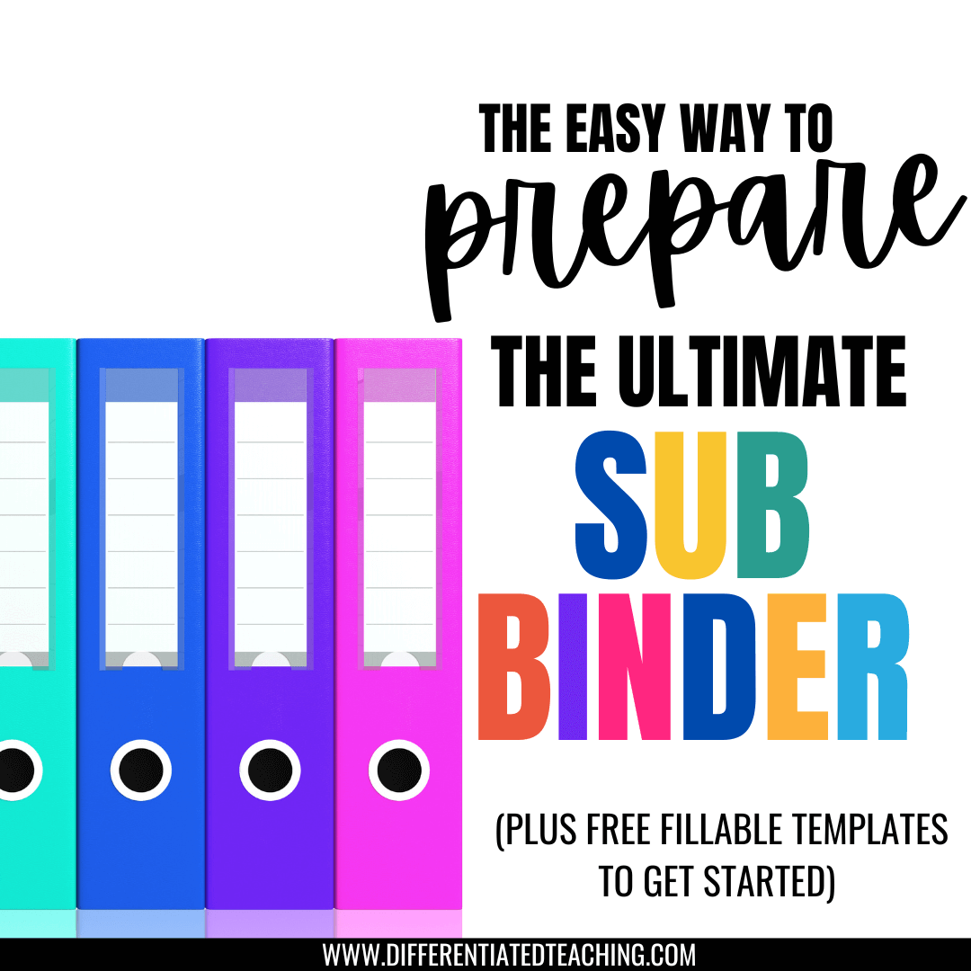 Substitute Prep 101: What to Include in Your Sub Binder