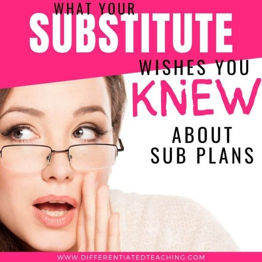 substitute plan tips from a substitute teacher
