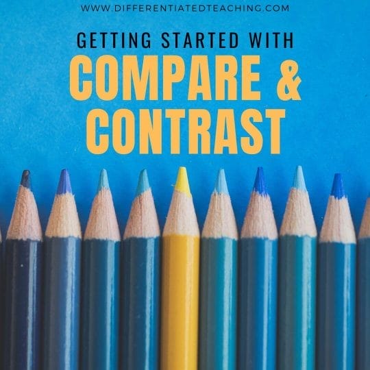 How to effectively teach compare & contrast using a mentor text