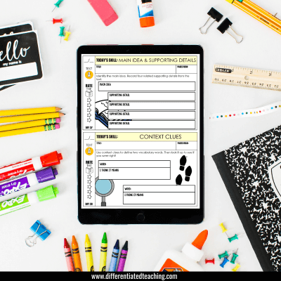 180 Days of Open-Ended Reading Comprehension Questions—Done for You 5 digital readers response journal