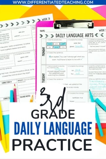 3rd Grade Language Spiral