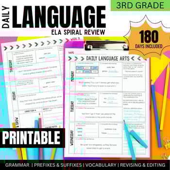 Mastering 3rd Grade Language Standards in Just 10 Minutes a Day? Yes, Please. 5 3rd grade language spiral