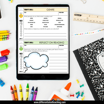 reading response journal digital