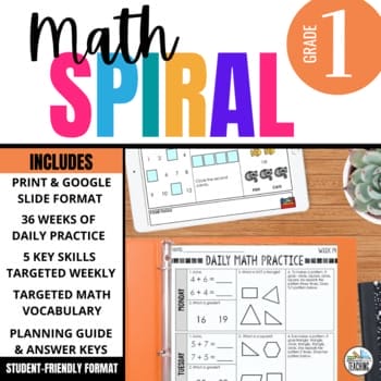 1st grade daily math spiral review