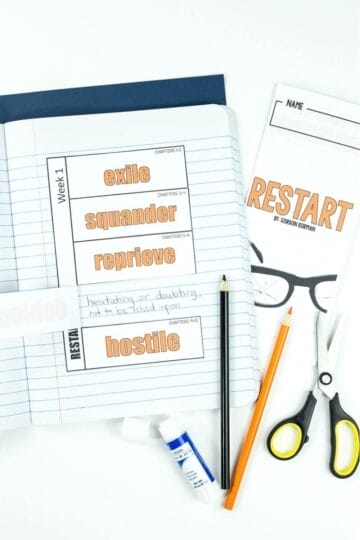 restart novel study vocabulary
