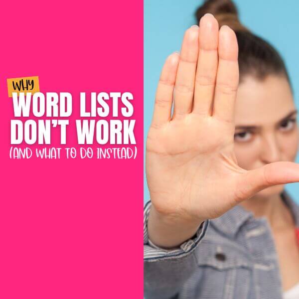 WORD LISTS DONT WORK