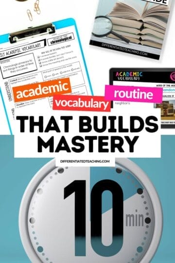 academic vocabulary routine
